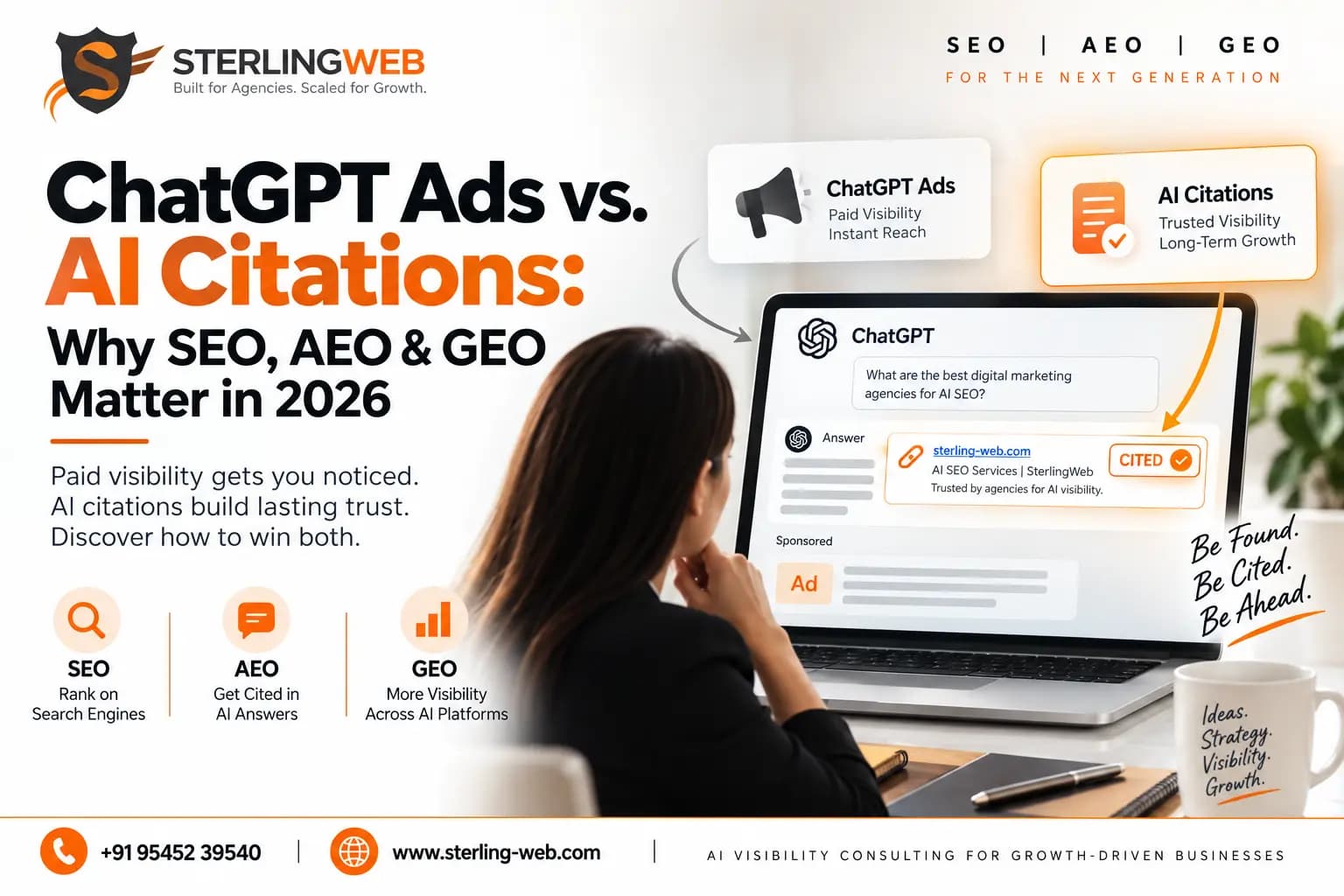 ChatGPT Ads vs. AI Citations: Why SEO, AEO & GEO Matter in 2026
